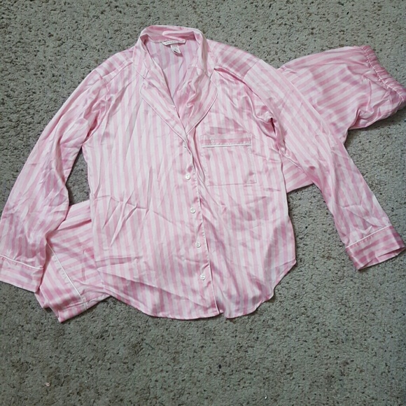 VS Pink Stripe PJ Set