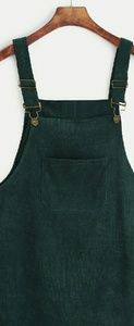 Dark green corduroy dress.