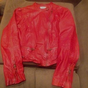 Lucky Brand Indio Red Leather Jacket