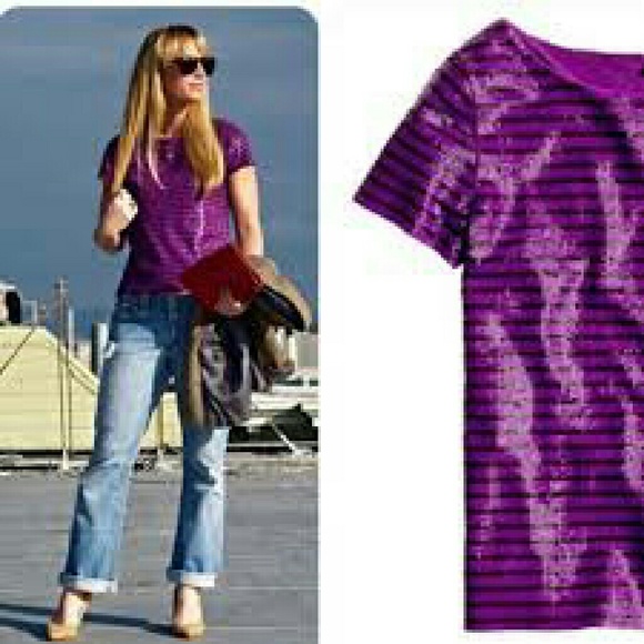 NWT J. Crew sequin tee - Picture 2 of 4