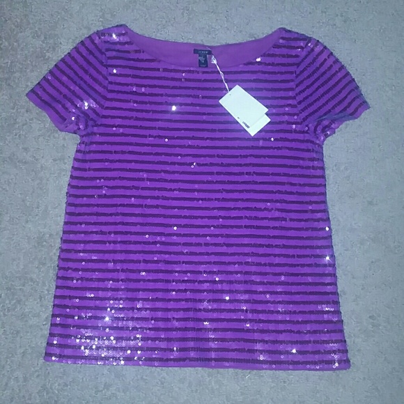 NWT J. Crew sequin tee - Picture 3 of 4