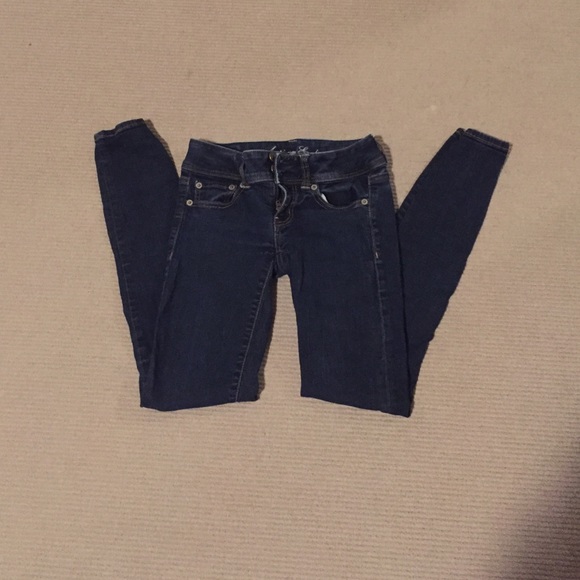 Dark wash AE leggings