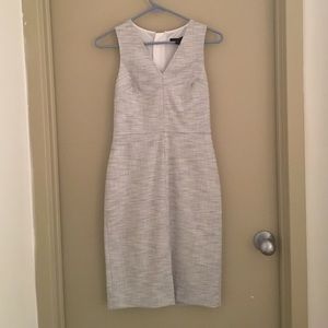 White/Black Tweed Work Dress