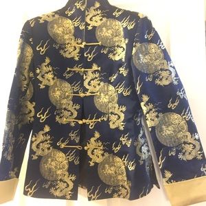 Blue Chinese-Style Jacket, Handmade, Never Worn