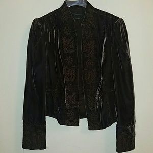 BCBG Chocolate Velvet Bohemian Jacket