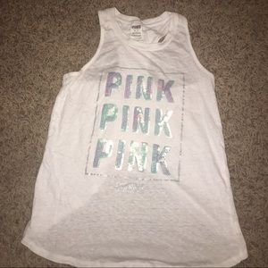 PINK white tank!
