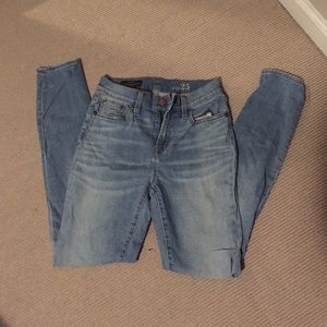 Light wash J.Crew lookout high rise crop jeans