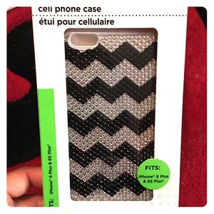 NIB iPhone 6/6S Plus Black Rhinestone case