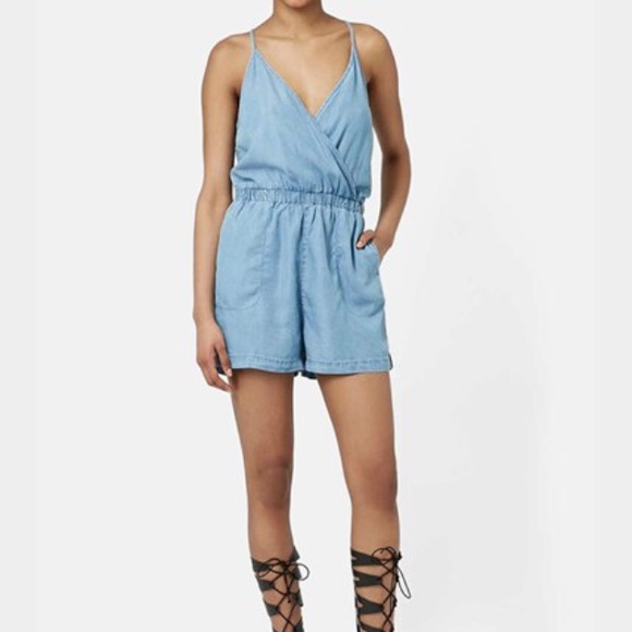 Nordstrom Topshop denim romper