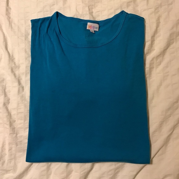 Lularoe Irma Solid Blue Tunic HTF UNICORN Sz M