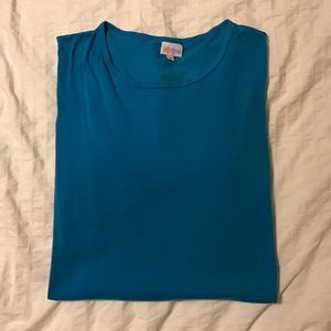 Lularoe Irma Solid Blue Tunic HTF UNICORN Sz M