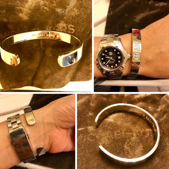 ☮️ Michael Kors ☮️ Bangle Bracelet Silver - Picture 3 of 4