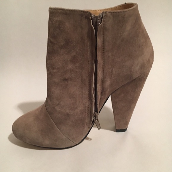 Grey suede booties size 6