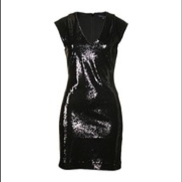 NWT French connection size 0/2 sequin capped dress - Picture 2 of 4