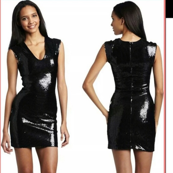 NWT French connection size 0/2 sequin capped dress - Picture 3 of 4