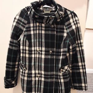 Lovers + Friends- double breasted plaid jacket