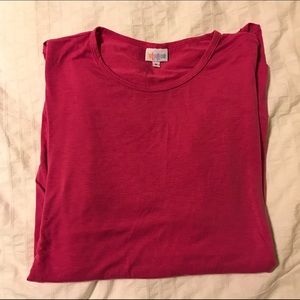 LuLaRoe Irma Tunic Solid Hot Pink HTF UNICORN Sz S