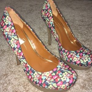 Adorable AND sexy floral high heels