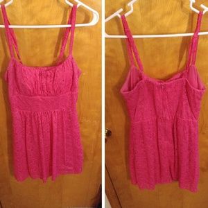 Pink floral summer dress