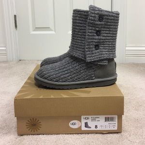 gray knit UGGs