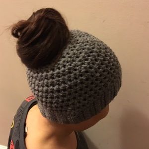 Messy bun hat!