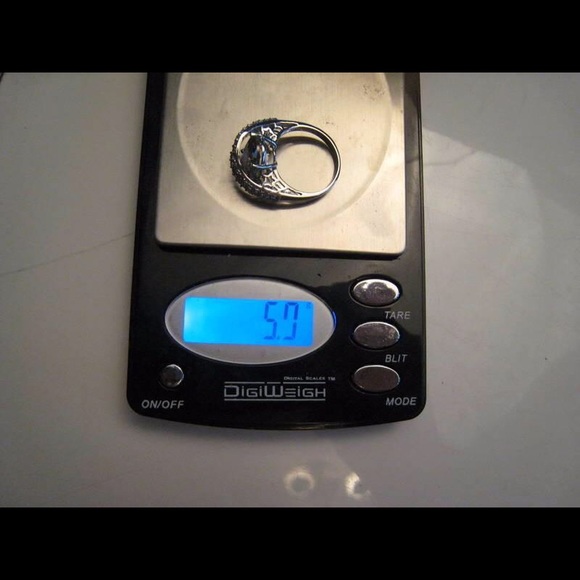 Vintage Ring BIG COCKTAIL Size 7 Silver tone - Picture 4 of 4