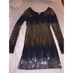 Form fitting sequin dress