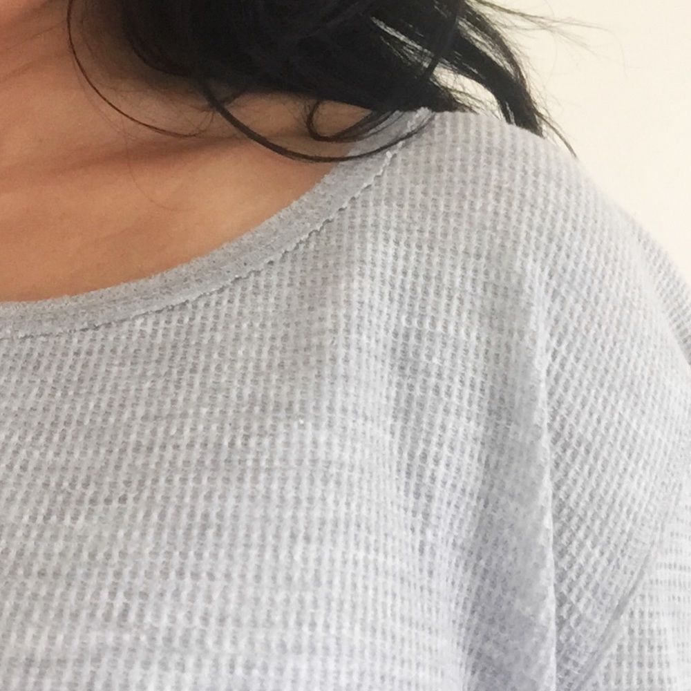 SOLD IN BUNDLE Grey waffle knit tunic - Picture 5 of 5