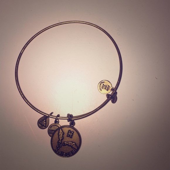 Alex and Ani Gold Pisces Charm Bracelet