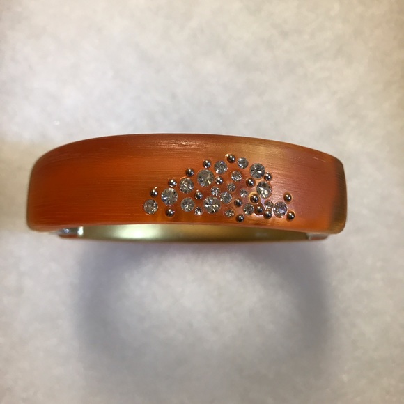 Kenneth Cole orange lucite bangle