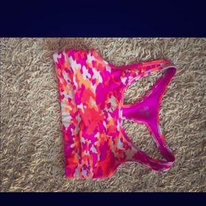 Pink camo sports bra
