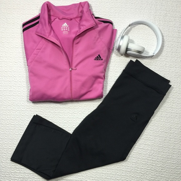 Adidas Pants - Adidas Crop Leggings with Grip Details