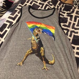 Pride T-Rex tank top