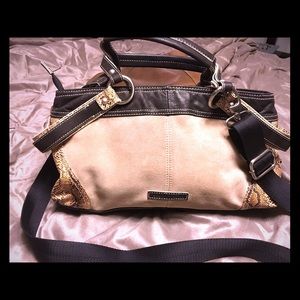 BCBG leather/suede purse
