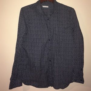 Hinge button down blouse, size large