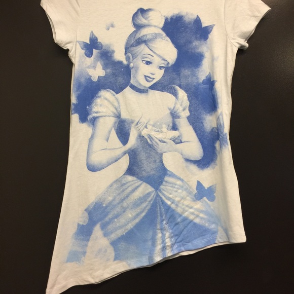 Disney Cinderella Watercolor Glitter Asymmetrical