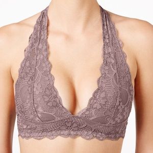 Free People Lace Halter Triangle Bralette Bra NWT