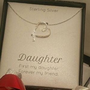 STERLING SILVER DAUGHTER HEART NECKLACE