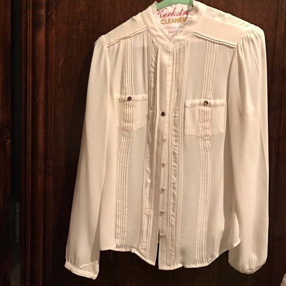 White House Black Market silk blouse.