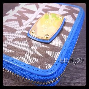 Blue Michael Kors Wallet
