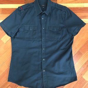 Navy Blue Gucci Fitted Shirt