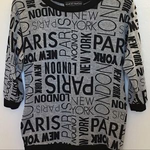 Half-sleeve Paris London New York Type Sweater