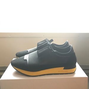 Men's Balenciaga sneakers, black and yellow