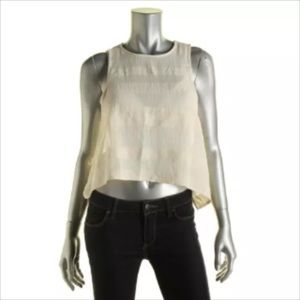 Zara- NEW- ivory tie tank- s