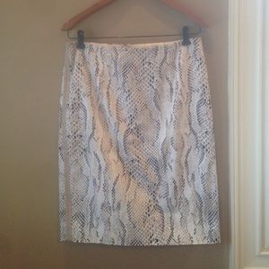 Whbm snake skin print skirt