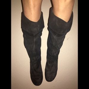 Moccasin feel leather suede boots