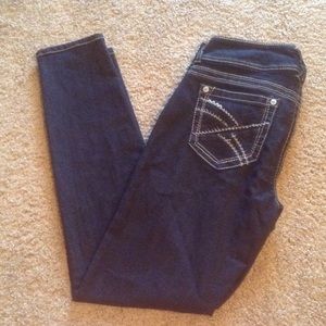Wallflower dark denim skinny jeans (size 13)