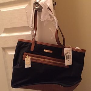 Michael Kors Black Nylon Kempton Tote SMALL