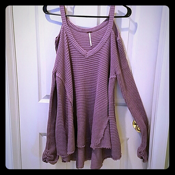 Free People Moonshine Cold Shoulder Tunic  Sweater