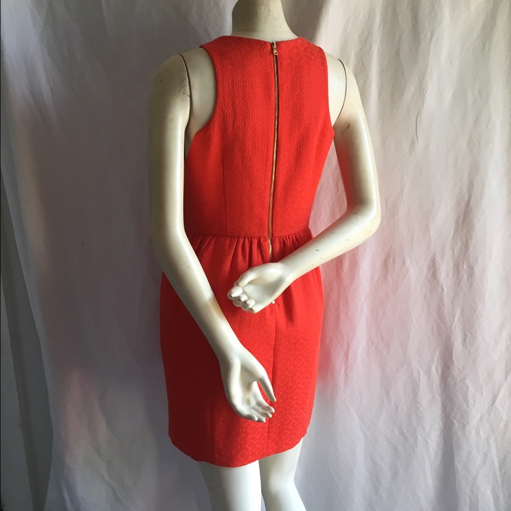 Cynthia Steffe 4 Orange Brocade Party Dress Cockta - Picture 2 of 8